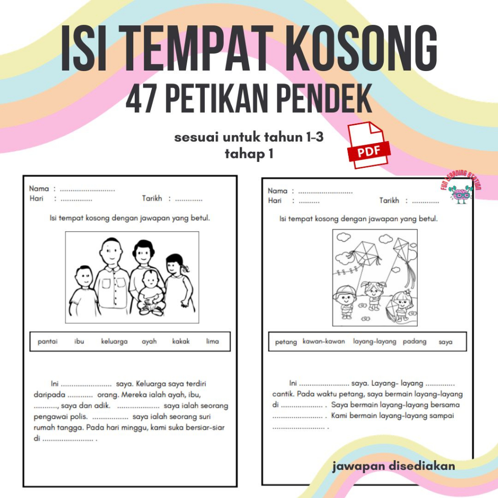 301 (PDF) Latihan Isi Tempat kosong I Melengkapkan Petikan Pendek I Bahasa Melayu Tahun 1 2 3 I Tahap Satu