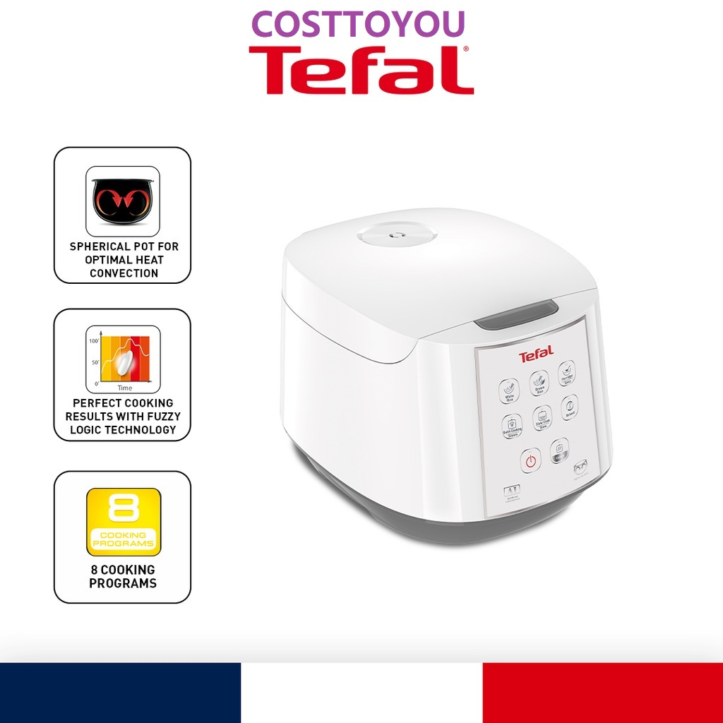 [FREE BUBBLE WRAP]Tefal Fuzzy Logic Rice Cooker (NON-STICK inner pan) (10 Cups/1.8L) RK7321 / RK732167