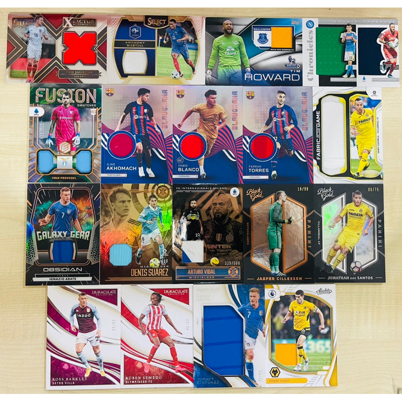 Topps Panini | Various Football Memorabilia Patch Relic Cards | Player Worn | Mixed Exclusive Hobby Box Collections