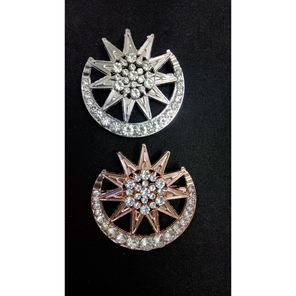BROOCH BULAN BINTANG SILVER BROOCH BULAN BINTANG GOLD KERONGSANG PIN BULAN BINTANG KERONGSANG MURAH KERONGSANG KENDURI