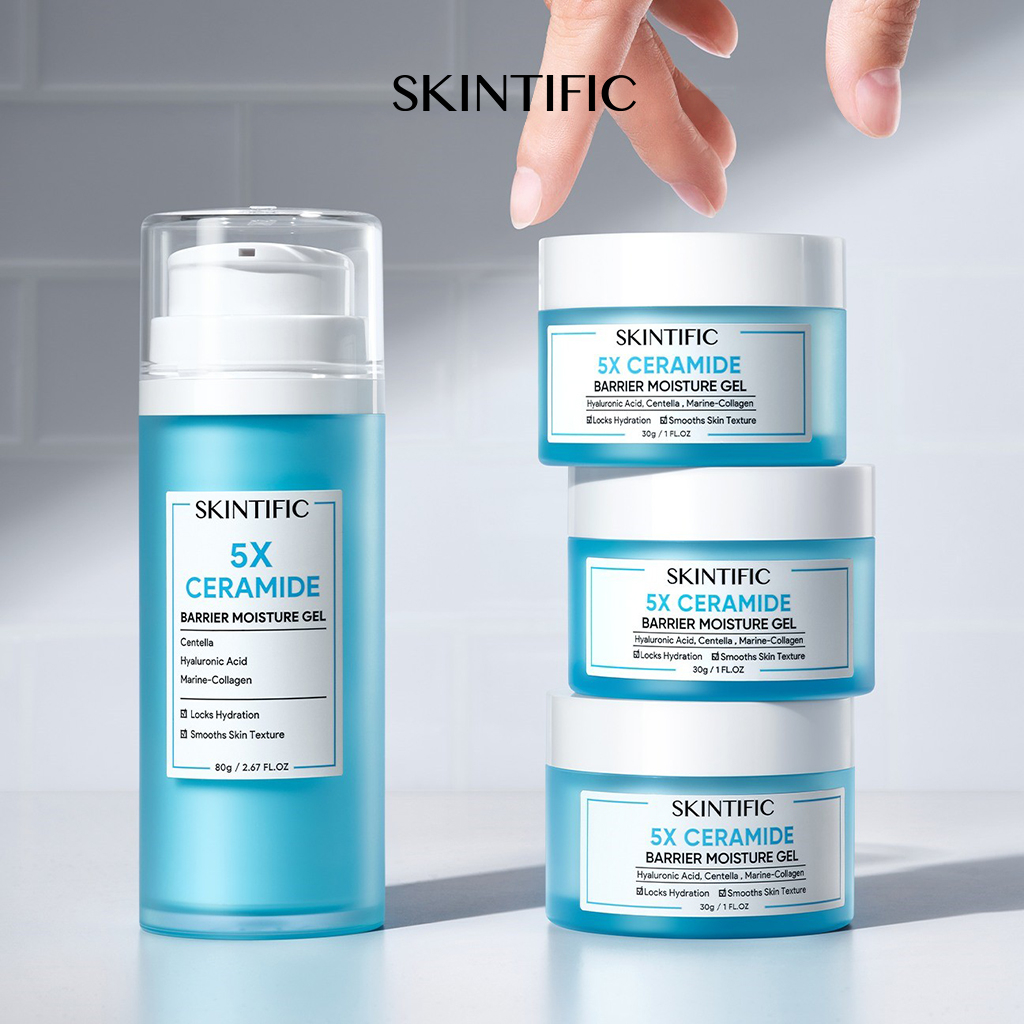 [Ready Stock] SKINTIFIC 5X Ceramide Barrier Moisture Cream Ceramide Moisturizer Repair Skin Barrier MSH Moisturizer-80g