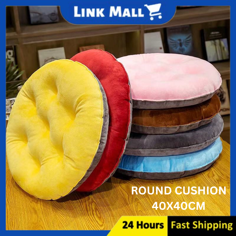 Kusyen Tempat Duduk Baldu Kristal Crystal Velvet Seat Cushion Soft Comfortable Cotton Seat Round 40cm Office Chair Pad