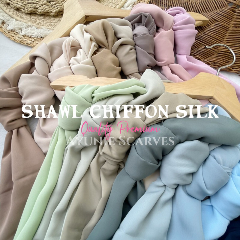 Shawl Chiffon Silk Quality Premium