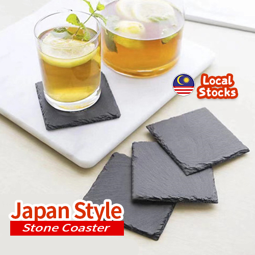 5 Shape Japan Nordic Style Stone Coasters Square Slate Drink Skid Resistance