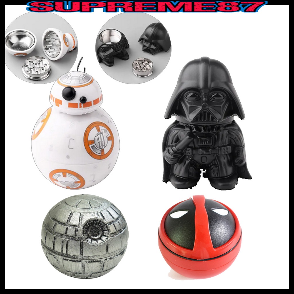 Star War Darth Vader Death Star Droid BB8, BB9E Collectable Grinder Metal Zinc Alloy Spice Crusher Grinders