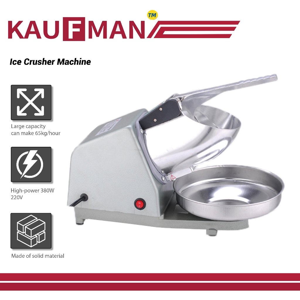 [Spot] doubule -blade ice crusher Mesin ABC ice machine heavy duty commercial gray colour