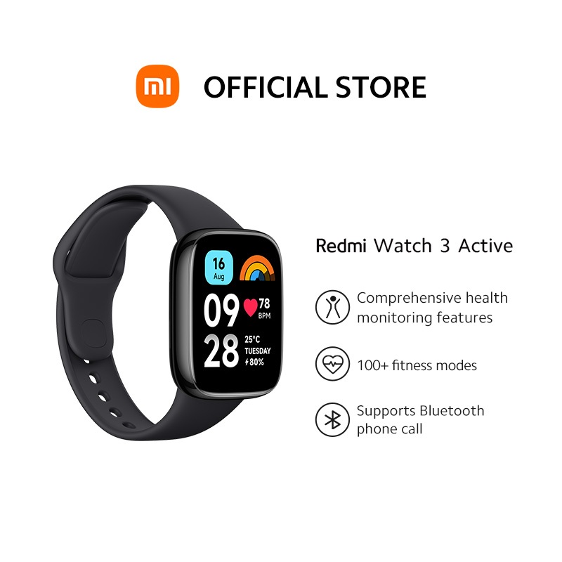 Redmi watch 3 active 1.83 Display/Bluetooth Voice Call/5ATM Water Resistance/100+ Fitness Modes/Blood Oxygen Detection