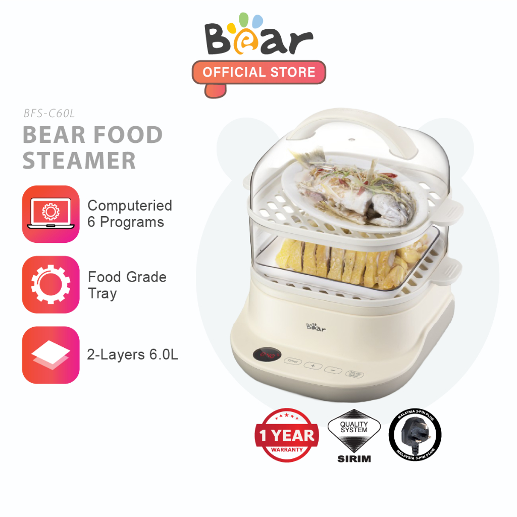 Bear Steamer Electric Food Steamer (6L) BFS-C60L