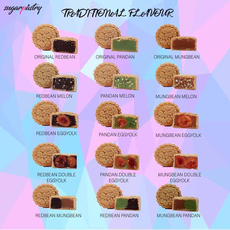 Halal mooncake Kuih Bulan Halal Malaysia 140g Normal Size by Sugarpastry termurah di pasaran