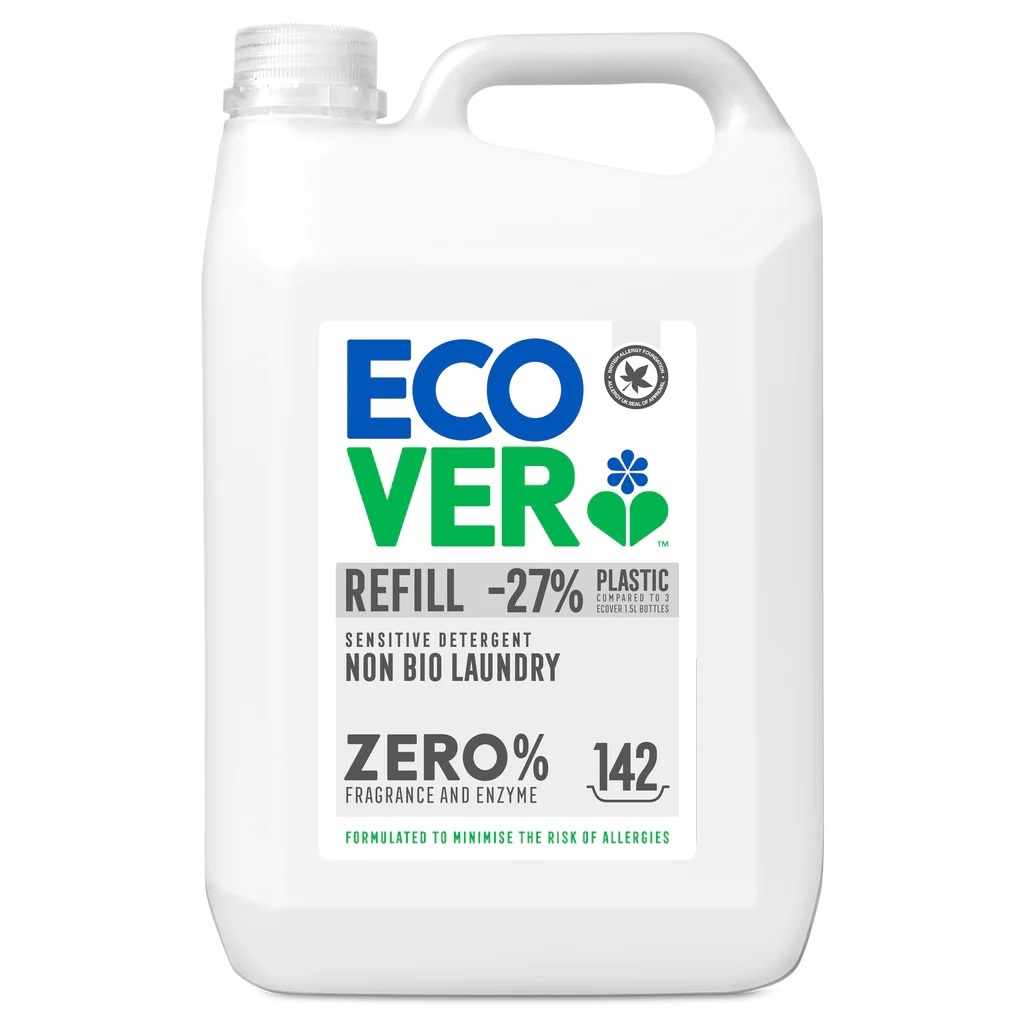 [REFILL] ECOVER ZERO NON BIO LAUNDRY LIQUID 5L - 0%  Fragrance I 0% Enzyme I 0% Colouring