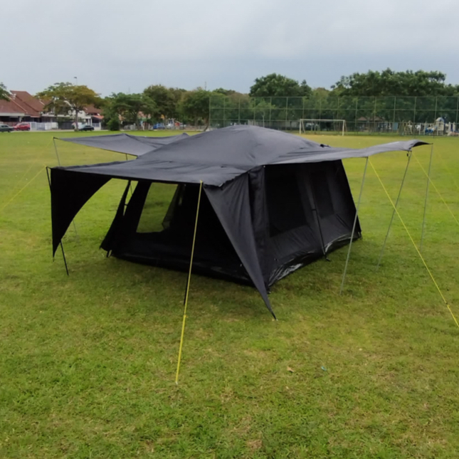 ￼VELOCITY Black Camel 12 Person Large Camping Tent Waterproof Family Tents Outdoor Double Layers Luxury Khemah Unta Tent