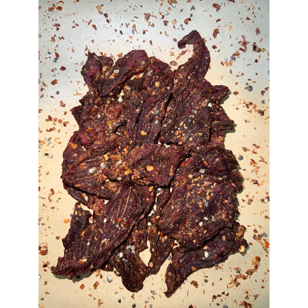 Smoked Beef Jerky Snack - Health Fitness Snack/High Protein & Halal Snack - Daging Salai