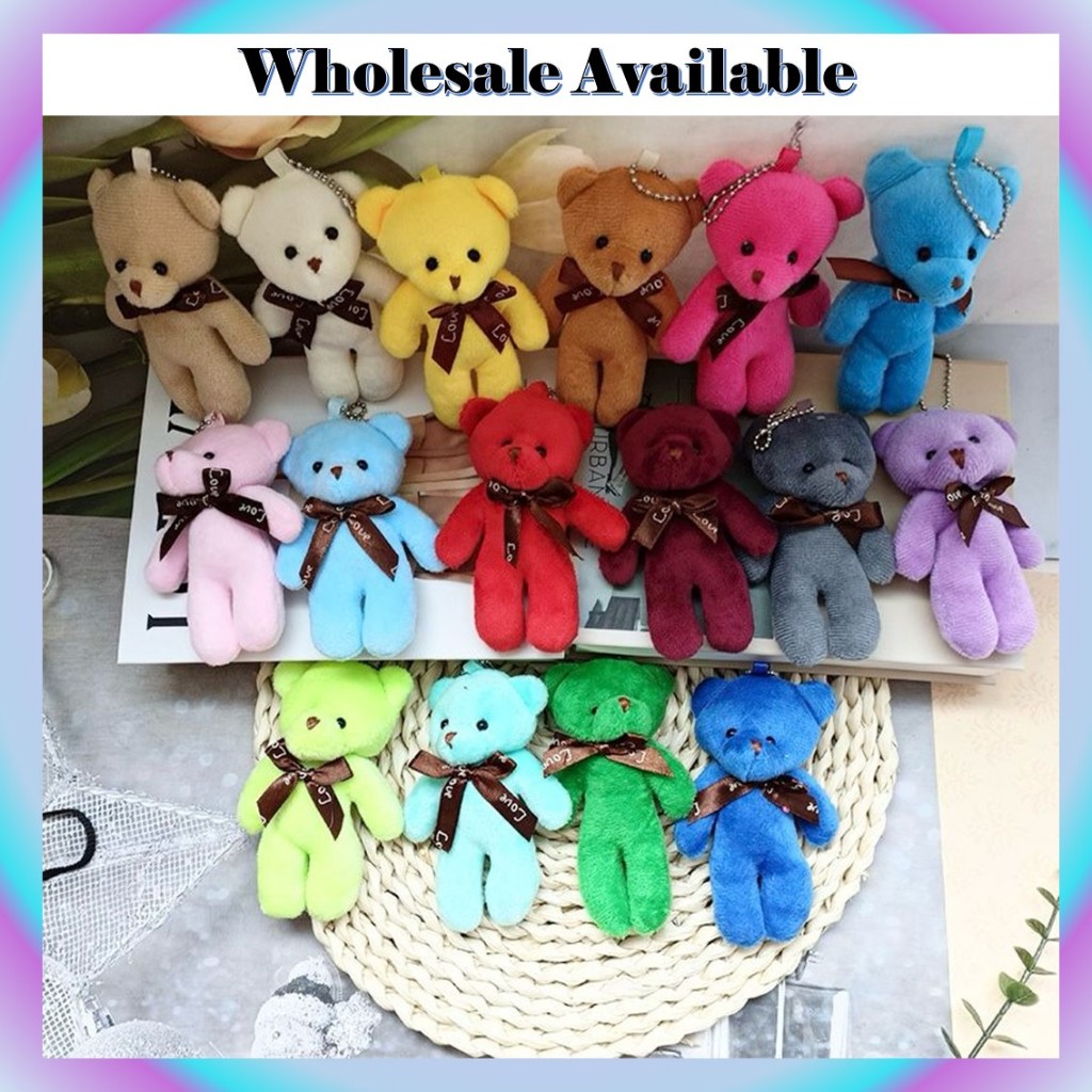 Toy Mini Bear Cute Small Size Bear Doll Suitable for Bouquet Gift DIY Bear Toys Plush Doll Kids Bear Plush Cut小熊钥匙圈