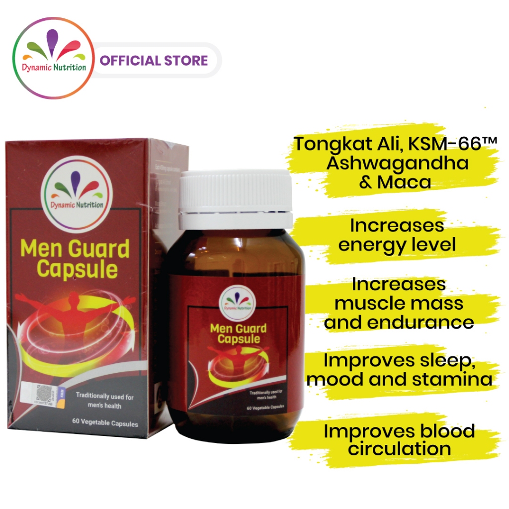 Men Guard Capsule (60 Capsules) - Tongkat Ali , Maca & KSM-66 Ashwangandha - For Men Health