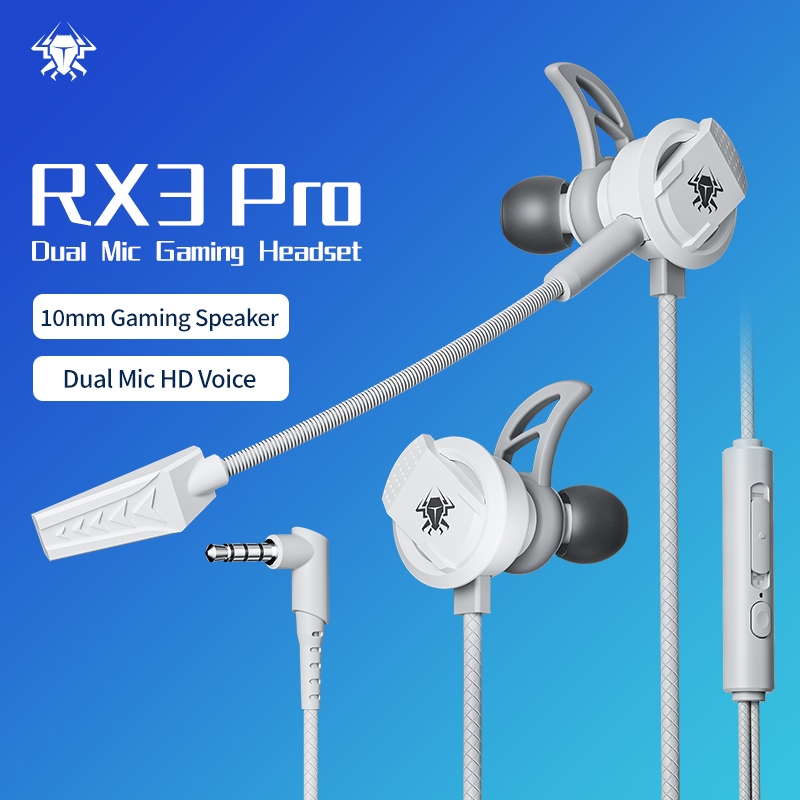 PLEXTONE RX3 Pro Cyberpunk In-Ear Gaming Earphone Noise Reduction Headset Long Mic Stereo Surround Earbud