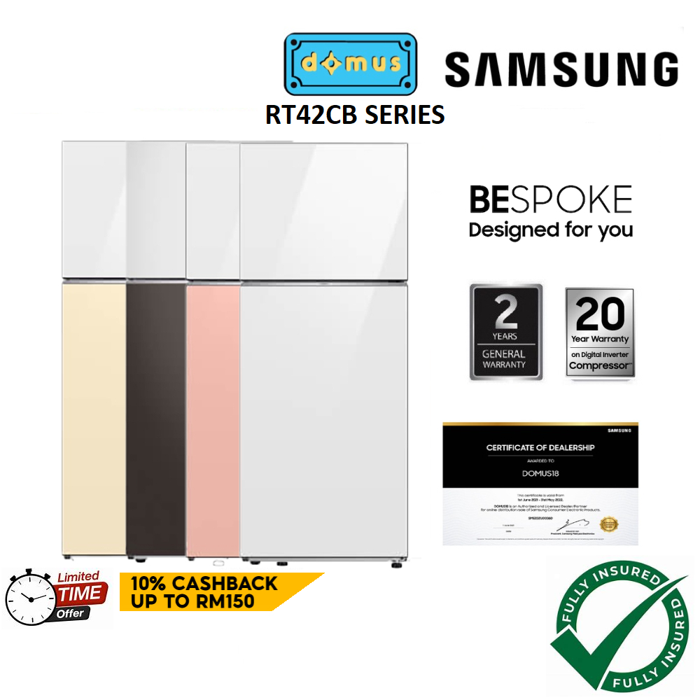 Samsung Bespoke Fridge Refrigerator 427L Peti Ais RT42CB6644C3ME RT42CB66443PME RT42CB66443VME RT42CB664412ME RT42CG