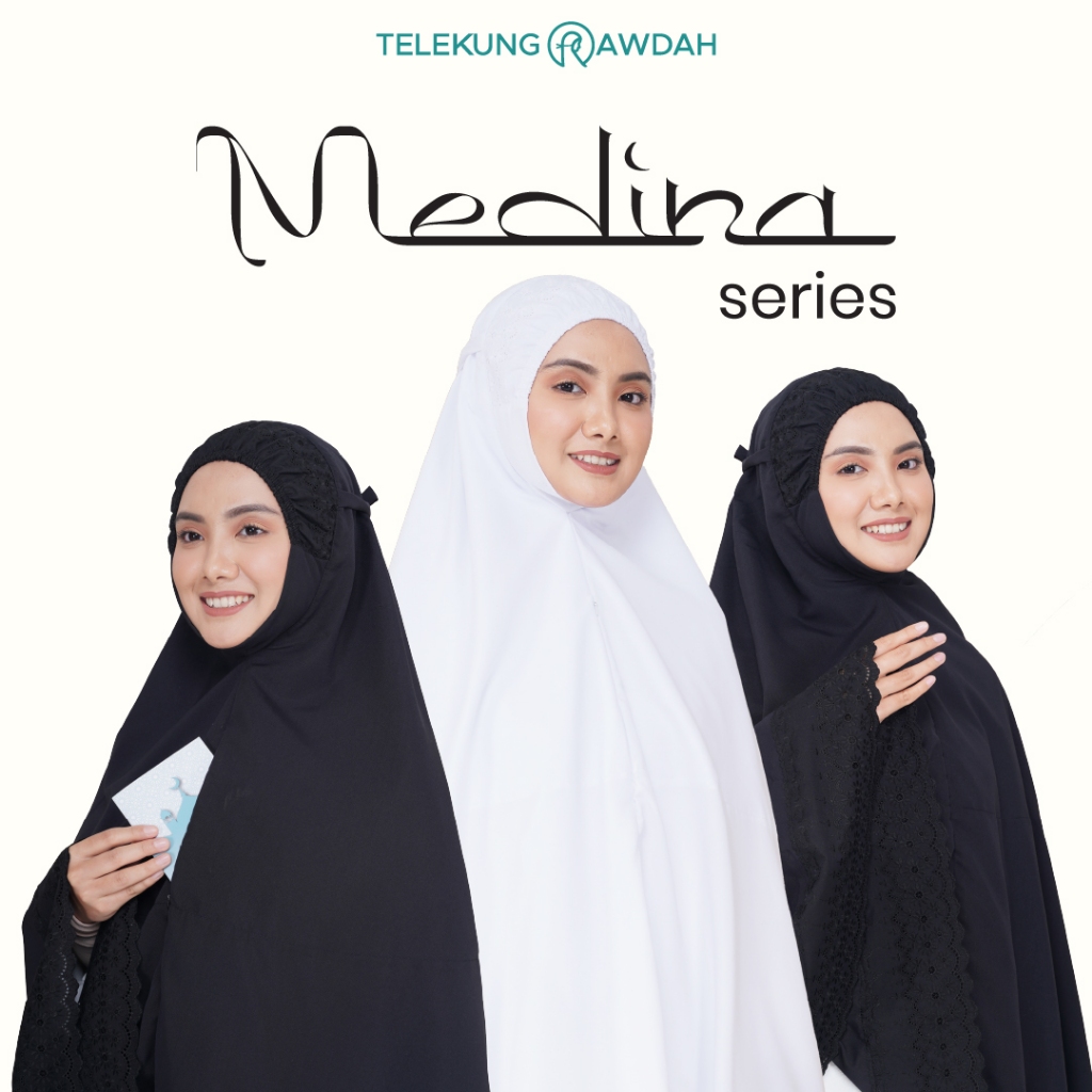 Medina Series (Mini Telekung) | Telekung Rawdah Cotton Premium Mini Telekung Tanpa Kain Umrah [Free Canvas Bag & Gift]