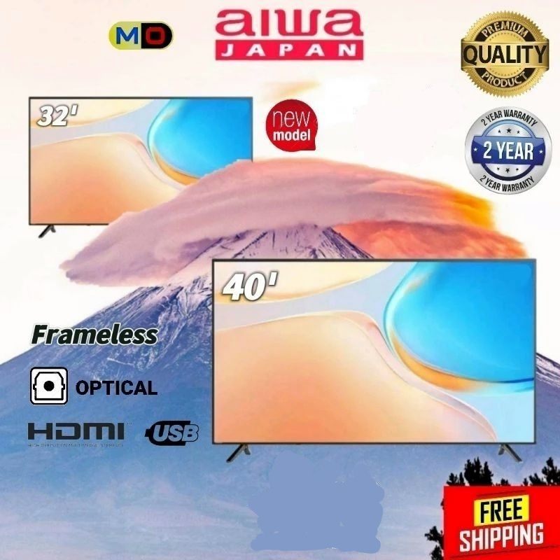 [NEW] Aiwa Full HD TV 32" & 40" INCH With DTV AW-LED32X6FL AW-LED40X6FL LED TV Digital Tuner