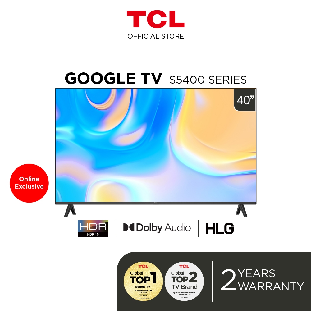 TCL 40" Full HD Google TV With HDR 10, Dolby Audio, HDMI, Big Memory & Massive Content 40S5400