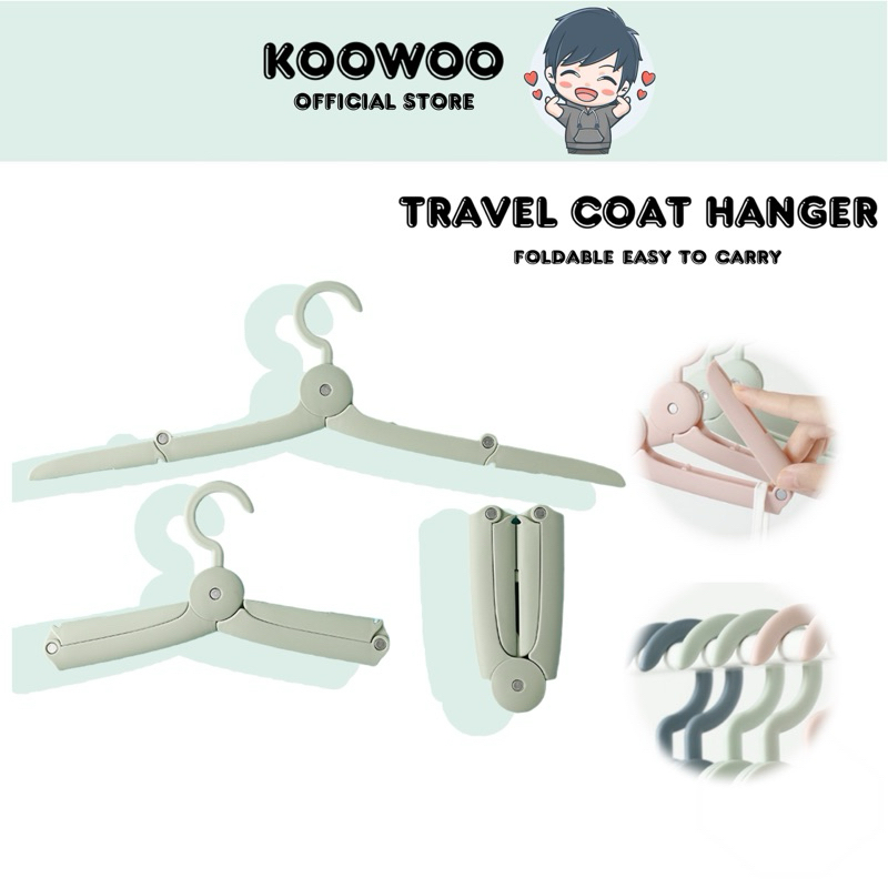 KOOWOO (Random Colour) Compact Travel Coat Hanger: Wrinkle-Free Clothing On-the-Go