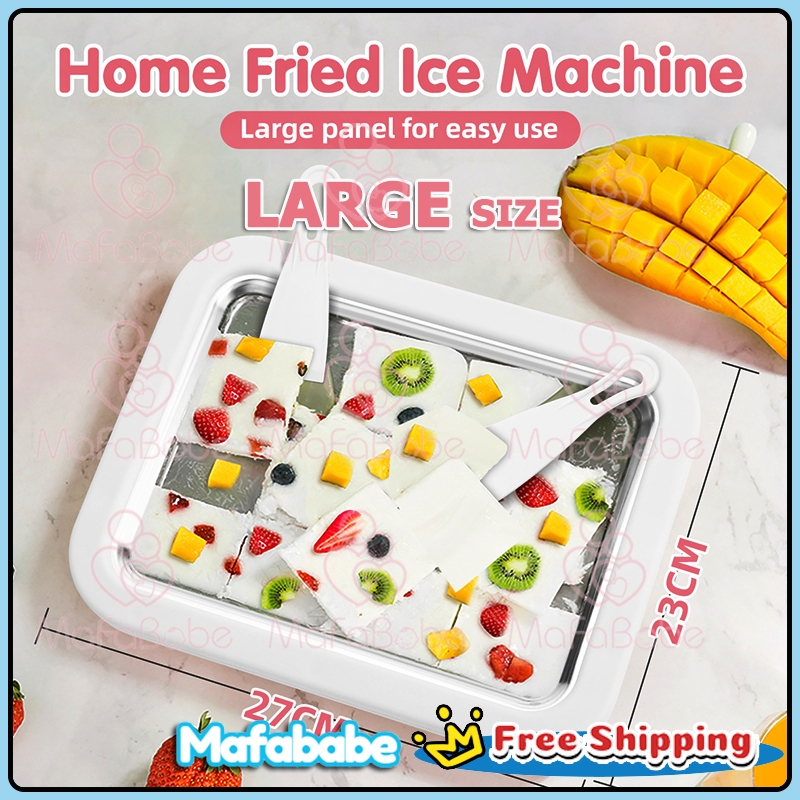 Ice Cream Maker Fried Yogurt Machine Frozen Yogurt Sorbet Pan Ice Cream Tray Roll Up Tray for Instant Ice Cream