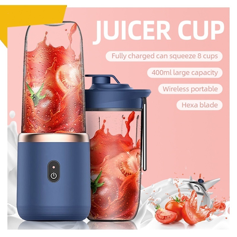 Portable Juicer Blender Tumbler Fruit Presser Shake Portable Electric Juicer Mini Mixer Ice Crusher