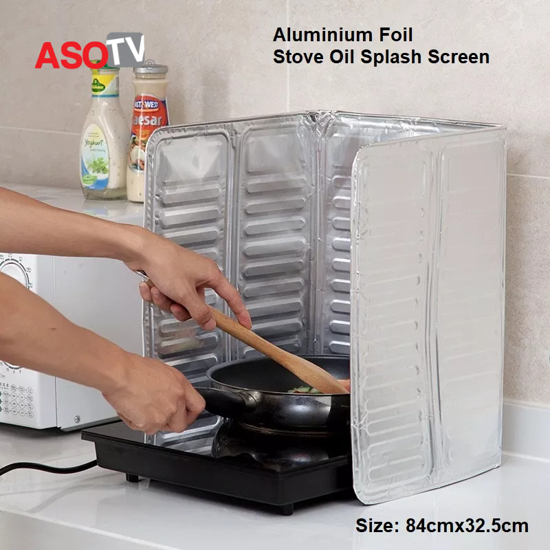 ASOTV® Aluminium Foil Stove Oil Splash Screen 1168 Cooking Aluminium Splatter Pelindung Minyak Masak Anti Splatter