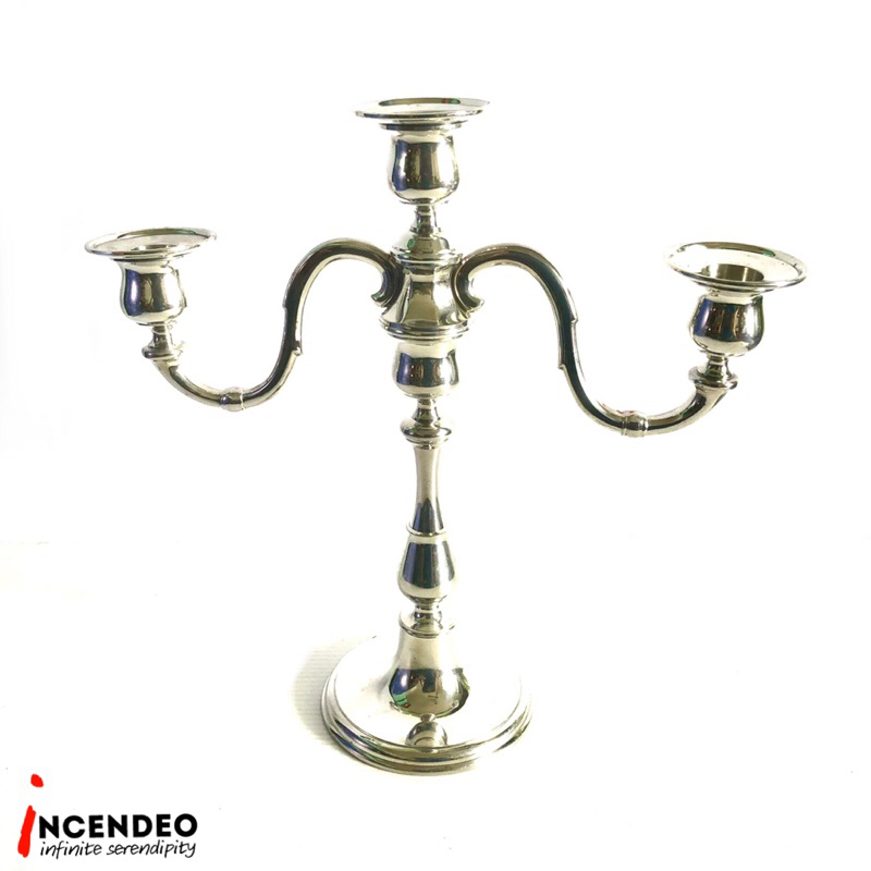 Royal Selangor Hand Finished Sovereign Collection Pewter 3 Arms Candelabra