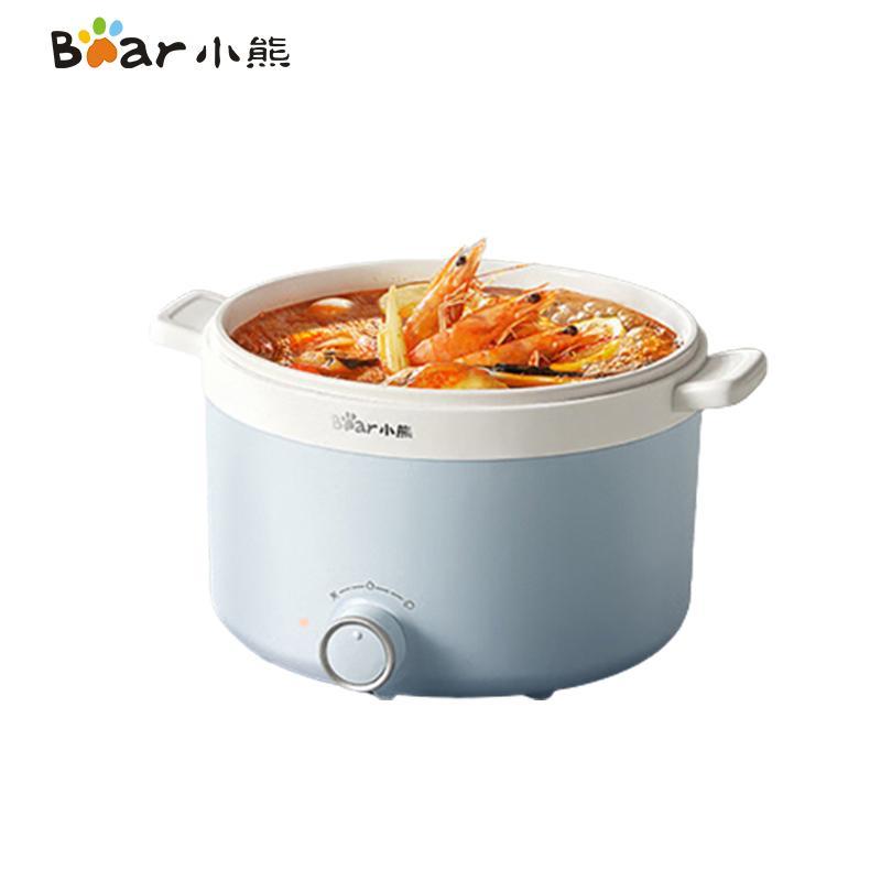 Bear DRG-E17A1 1.7L Electric Skillet Steamer Mini Dormitory Hot Pot Cooking Pot Multifunction Electric Cooker