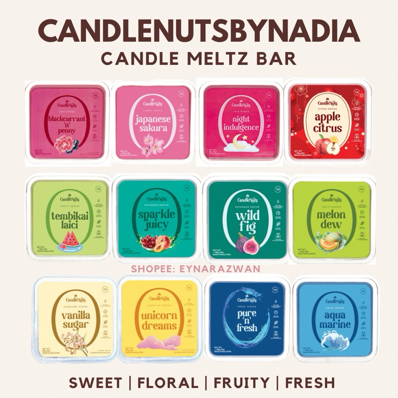 Candlenutsbynadia | Scented Candle Meltz | Lilin Wangi | Scented Candles | Home Decor