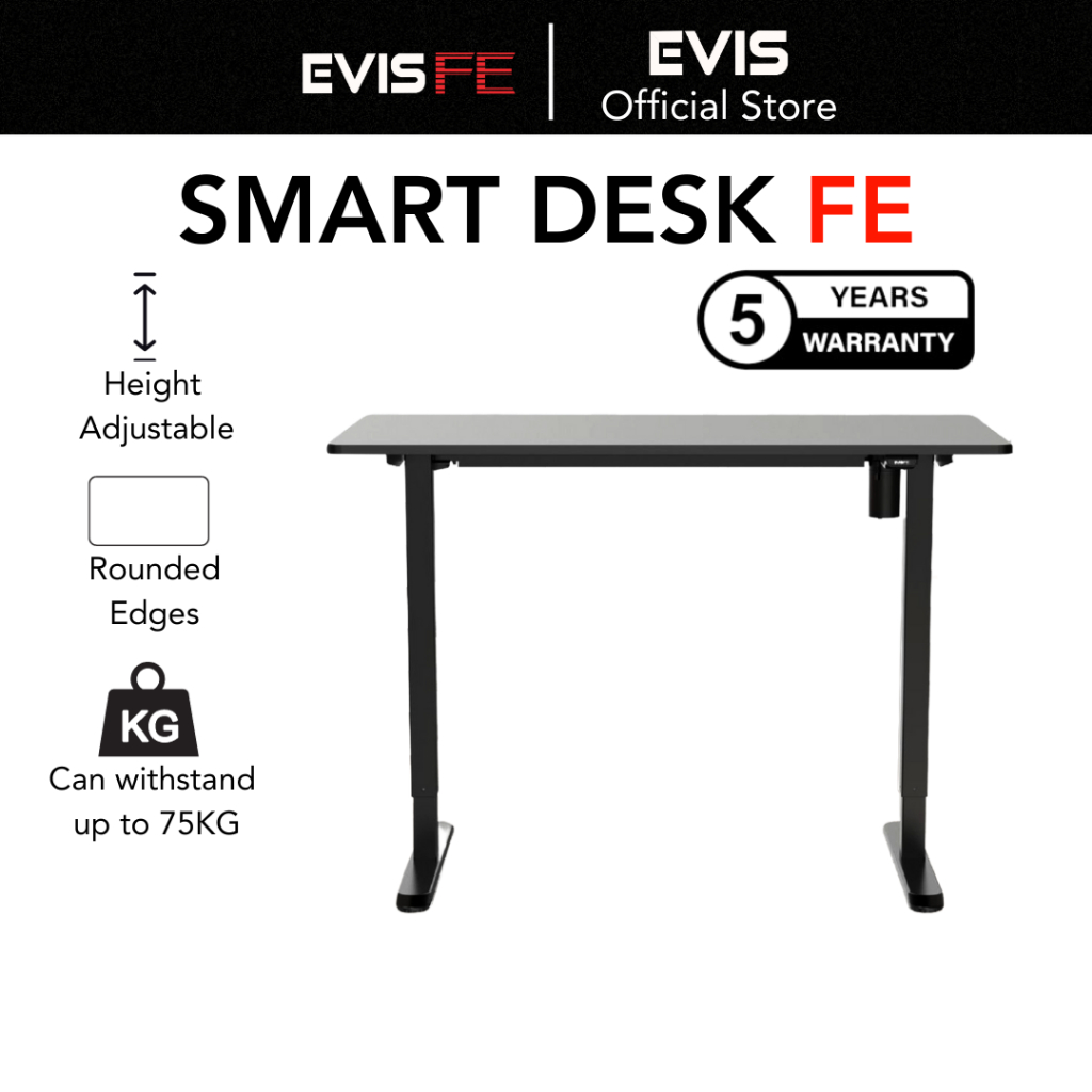 EVIS FE Series Smart Ergonomic Height Adjustable Desk Meja Pintar Ergomonis