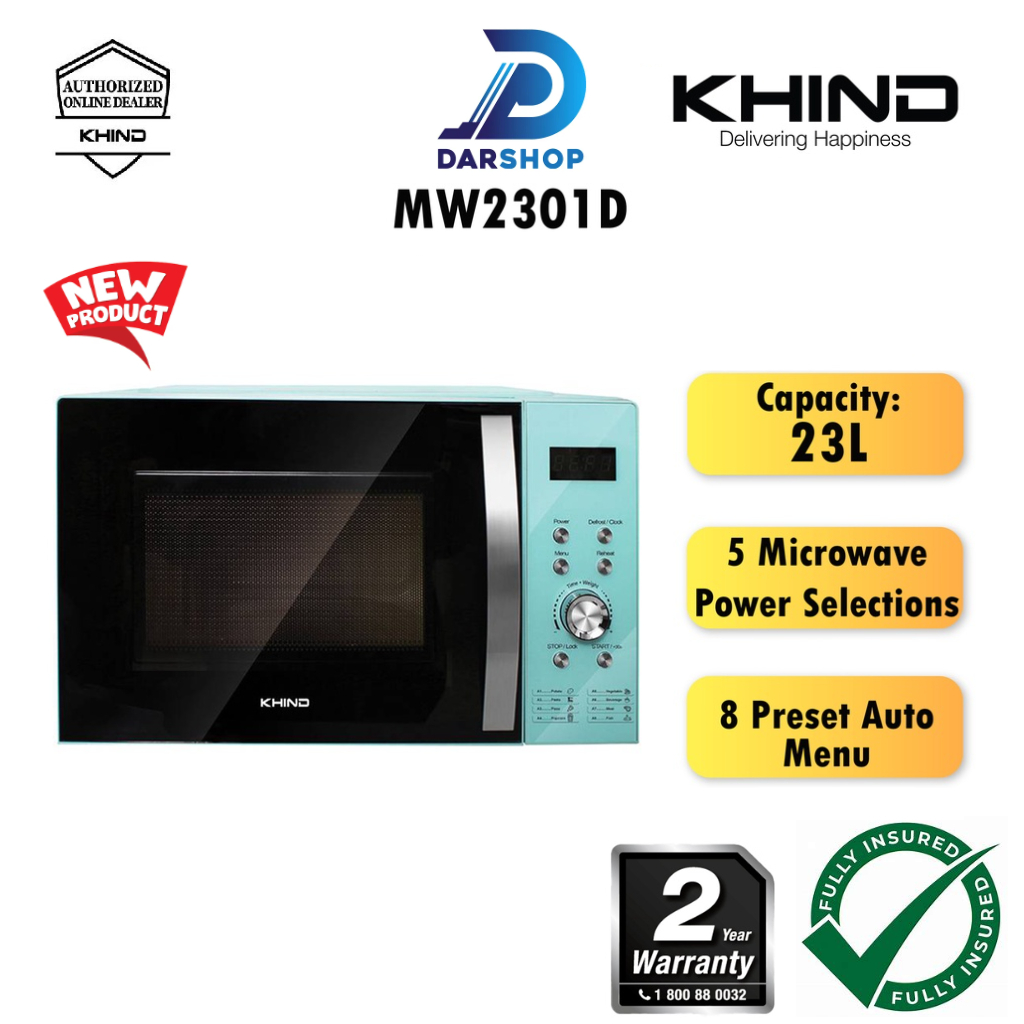 [NEW] Khind Digital Microwave Oven 23L With Defrost Easy Clean Mikrowave 微波炉 MW2301D