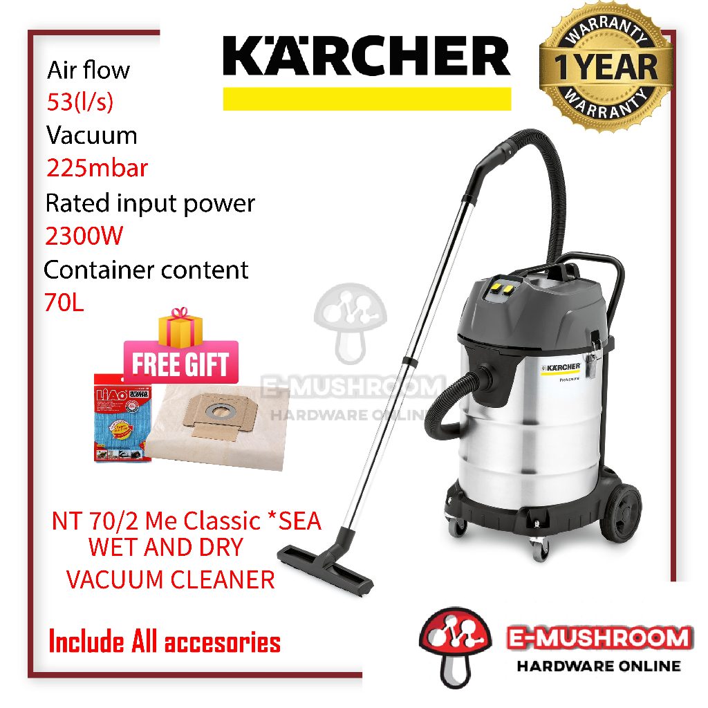 Karcher Dry & Wet Vacuum Cleaner NT 30/1 Me Classic  / Nt38/1 Vakium Cleaner 吸塵機 Vacuum Vacum Rumah Vacuum Clean