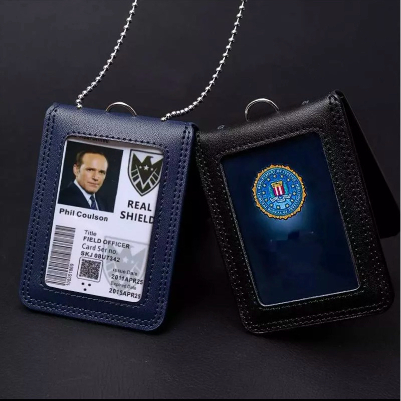 [MALAYSIA] FBI Card Holder/ Id Holder Magnet/ ID Holder Magnet with steel ball chain lanyard Police Badge