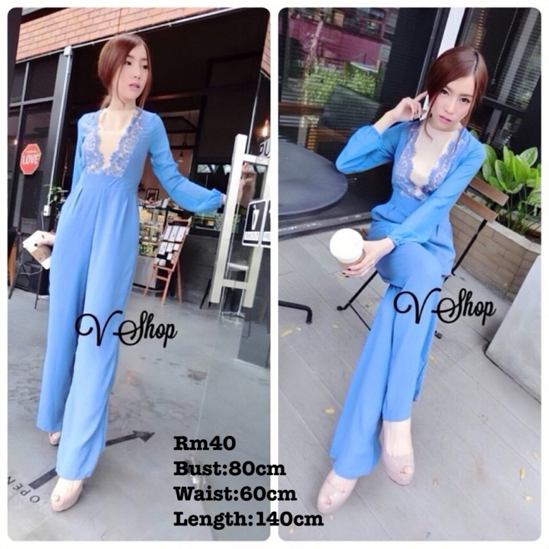 Thai women's long jumpsuit 泰国女装长连体裤