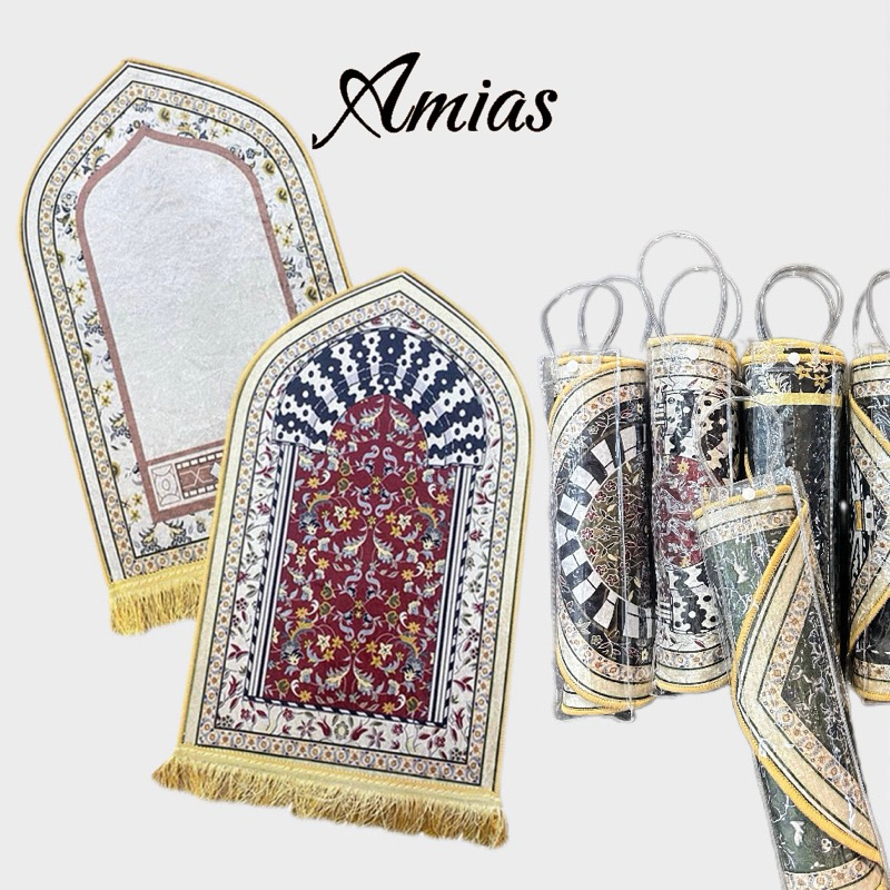 Sejadah 3D Velvet Antislip Size 35X35 & 35X60cm with Transparent Bag