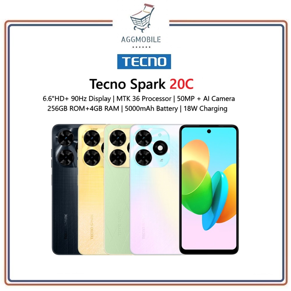 [MY] Tecno Spark 20C (256GB ROM | 4GB RAM) 1 Year Warranty By Tecno Malaysia