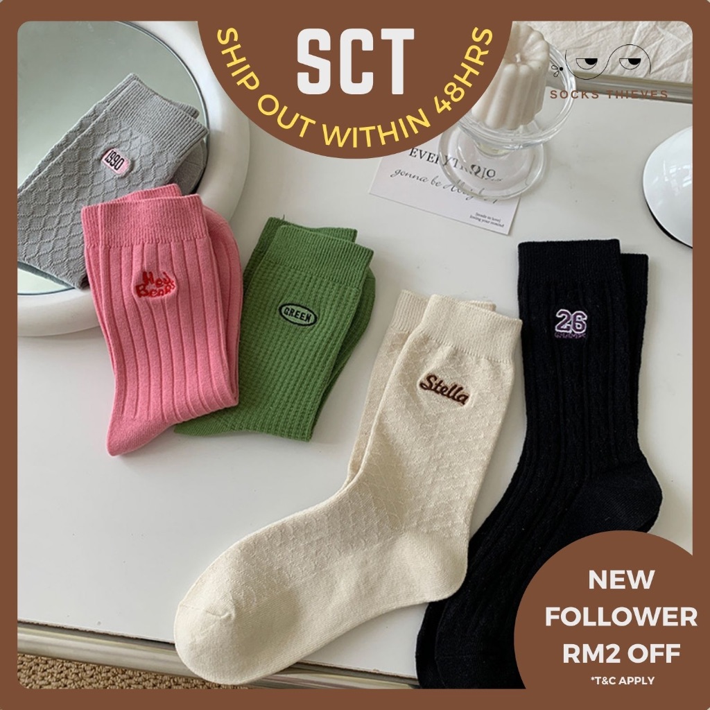 SCT Socksthieves Unisex Old-School Color Socks Fashion Socks Funky Socks Korea Socks Street Socks