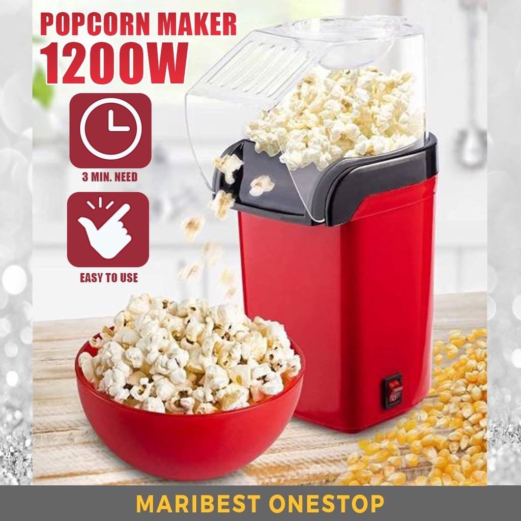 Electric Popcorn Maker Hot Air Blowing Popper Household Automatic Machine Pop Corn Mesin家用电动爆米花机