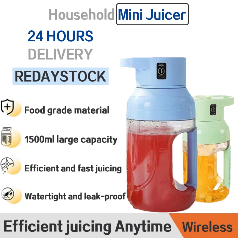 24-hour shipping   🌟【Limited Time Offer】 24-hour shipping Portable Electric Blender 1500ML Juicing Cup USB Fitness Juice