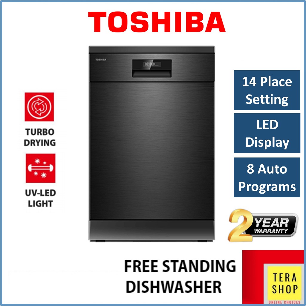 Toshiba 14F2(BS)-MY Midea WQP12-5201F Freestanding Dishwasher Mesin Cuci Pinggan