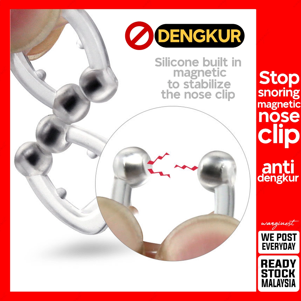 Magnetic Nose Guard Clip Anti Snoring Stop Dengkur Snore Stopper Sleeping Aid -1pcs