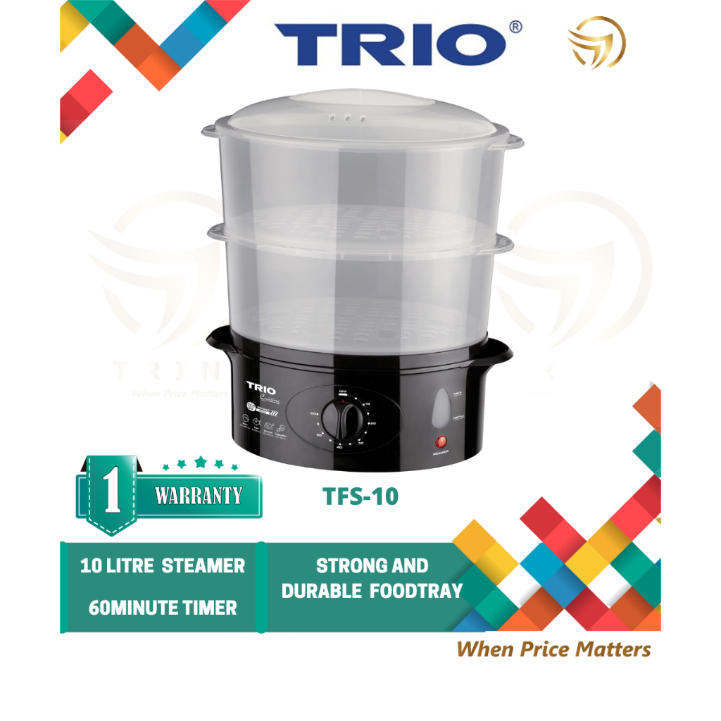 Trio Food Steamer 10L TFS-10 / MORGAN FOOD STEAMER (12L) MFS-MC12L MFS MC12L Pengukus Makanan Stim Makanan Pau 电子蒸炉