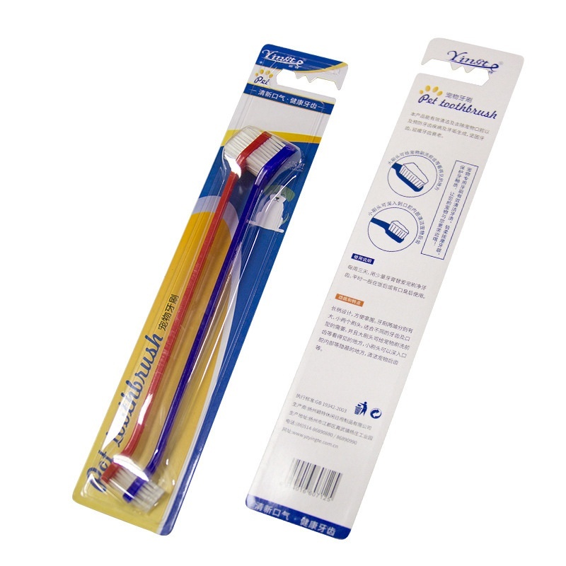 Double Toothbrush Pet Brush Dental Car Cat Tooth Brush Dog Brush Teeth