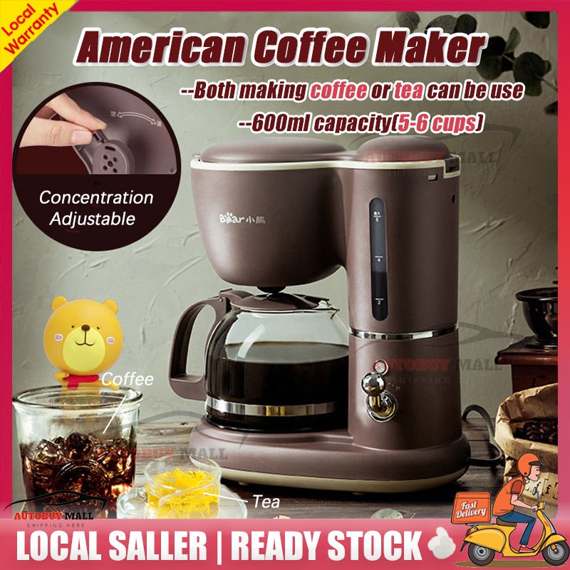 NEW🔥600ml American Coffee Machine Anti-Drip Concentration Adjustable Coffee Maker Brew Tea Coffee Machine for Home Offic