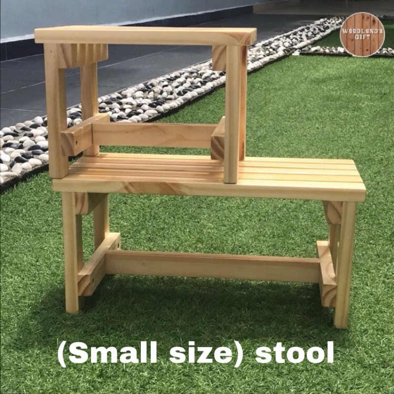 (SMALL SIZE) Wooden Long / Standard Sitting Stool / Bangku kecil (BOTH SIZE SUITABLE FOR KIDS)