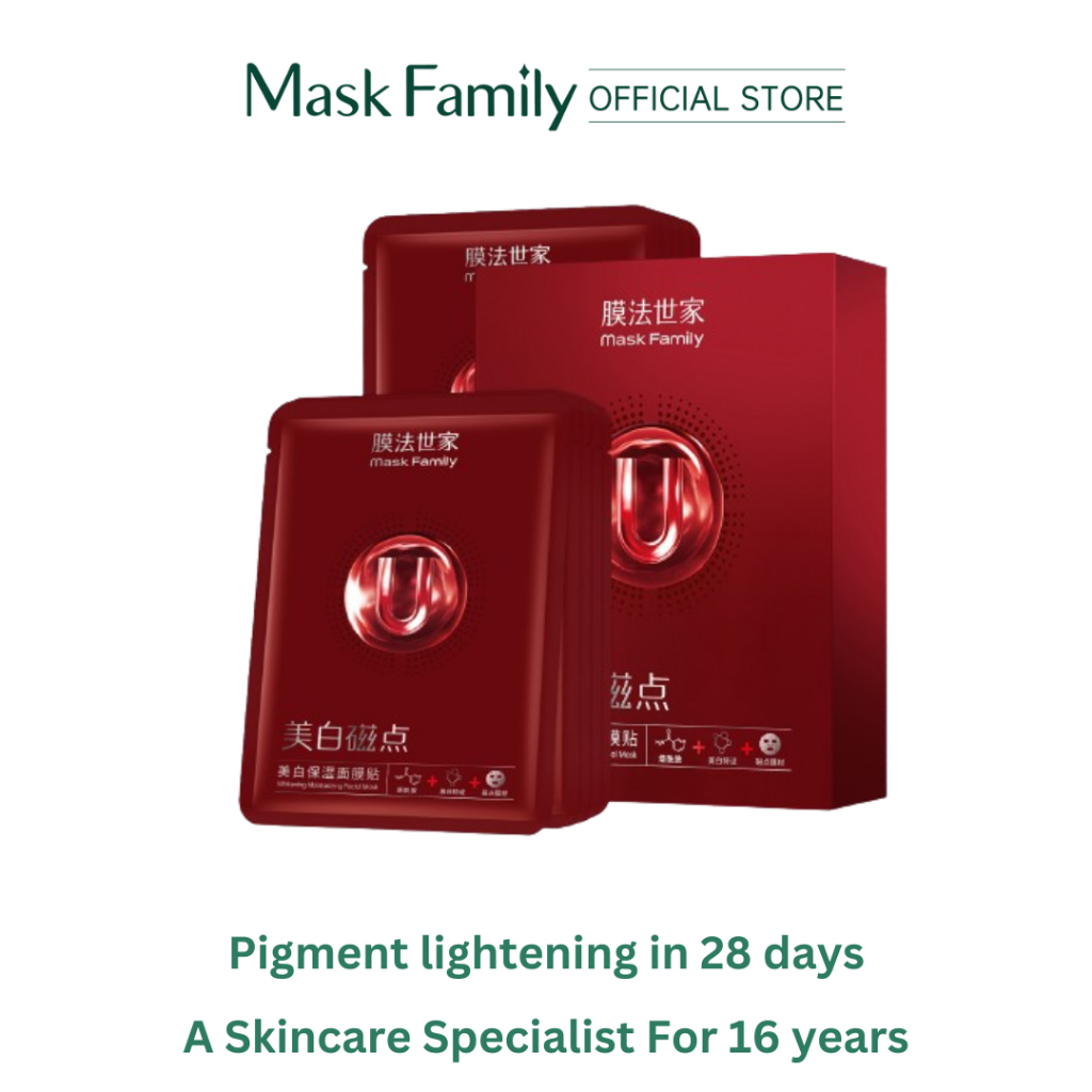 Mask Family Whitening Facial Mask Sheet for All Skin Type(10 Pcs) 膜法世家