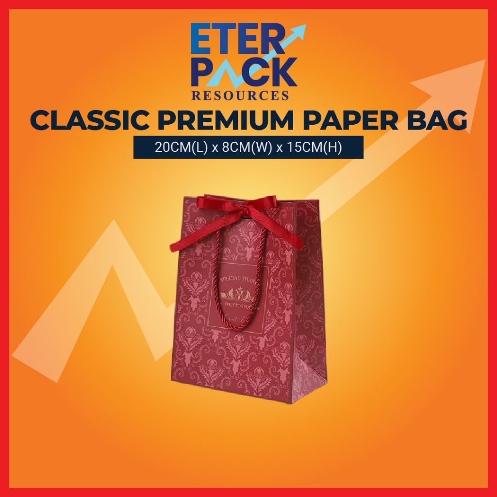 Classic Premium Paper Bag Doorgift Wedding Doorgift Bag Shopping Bag Paper Bag Birthday Gift Bag Goodies