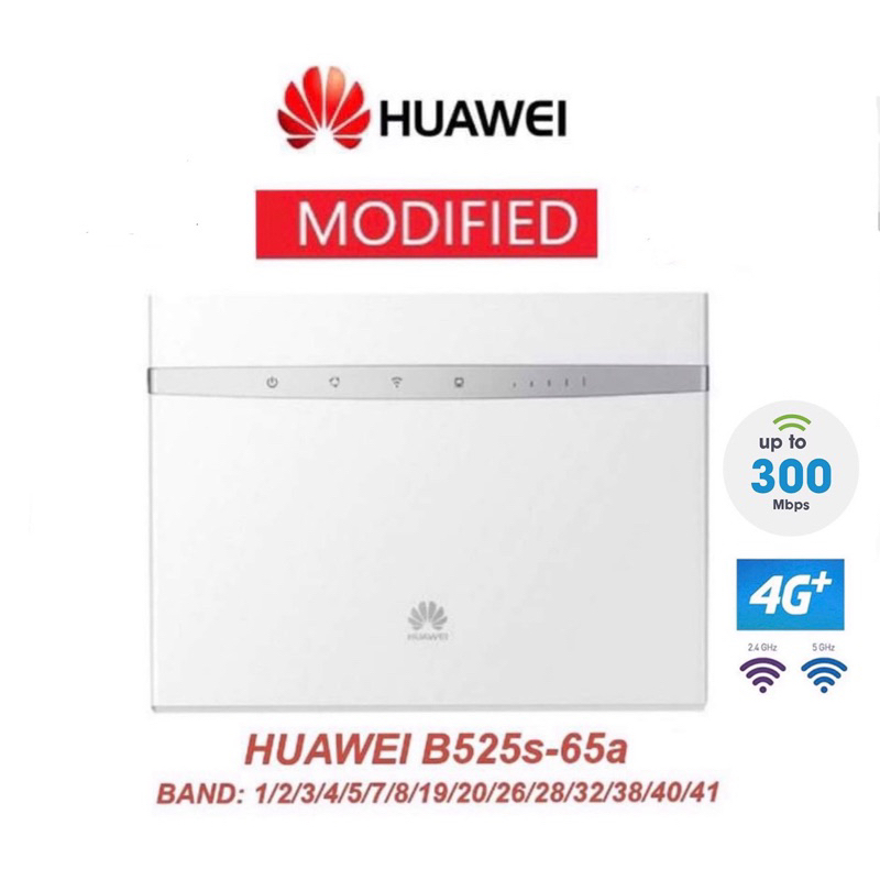 💥 Ready Stock Huawei B525s-65a  Modified  4G+ Modem 300Mbps CAT 6 Router (USED)