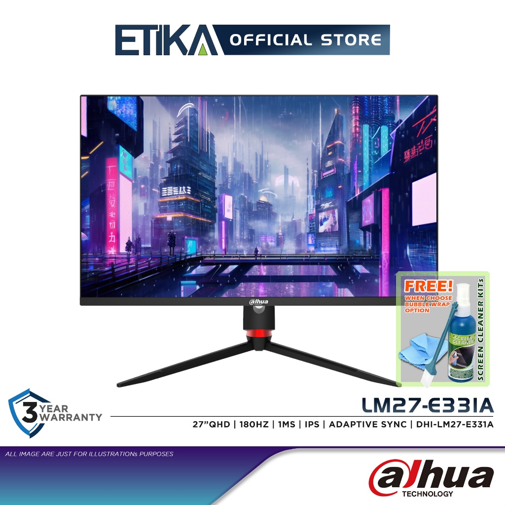 Dahua LM27-E331A | 27’’ QHD IPS 180Hz Monitor | Adaptive sync | DHI-LM27-E331A